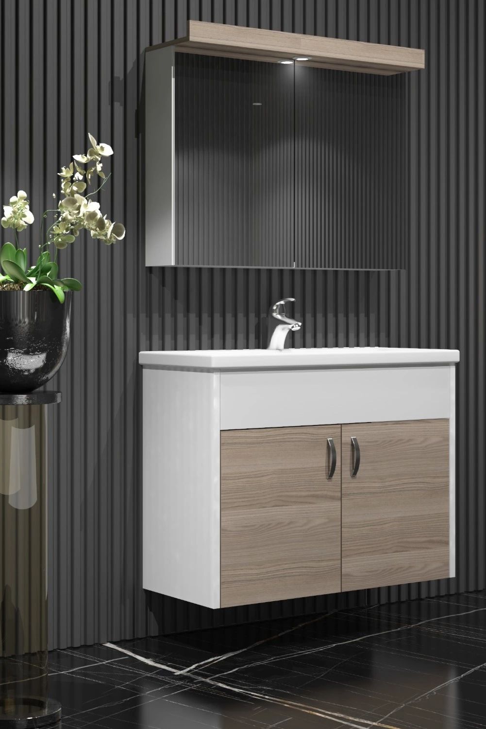 Çiğdem Banyo Dolabı 65–80 Kapak Cordoba