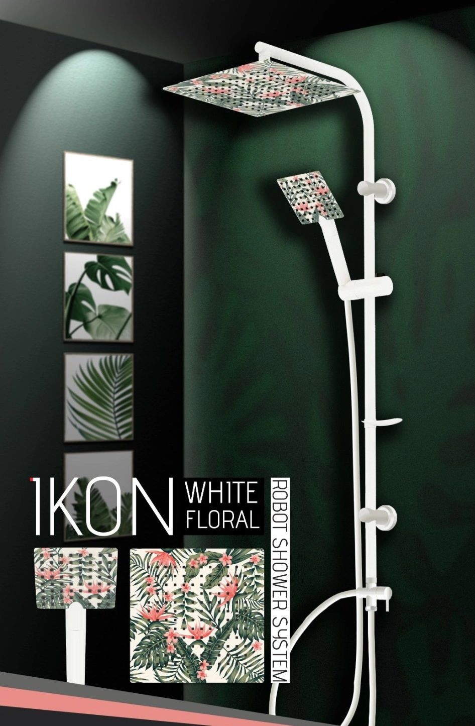 IKON White Robot Shower System